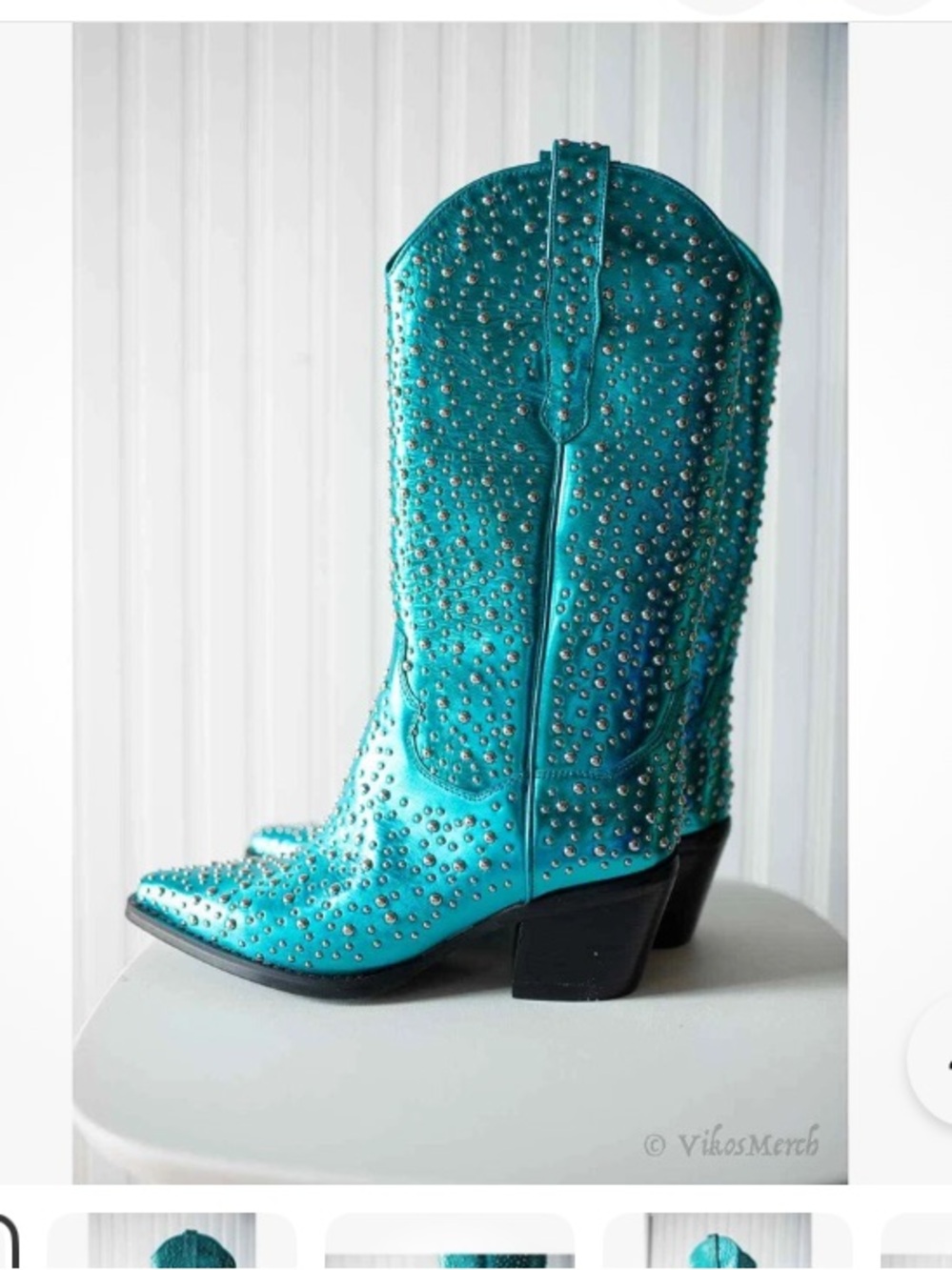ISO (not for sale!): Jeffrey Campbell blue/turquoise studded Daggett boots